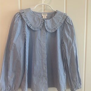 Crewcuts Striped Blue and White Blouse